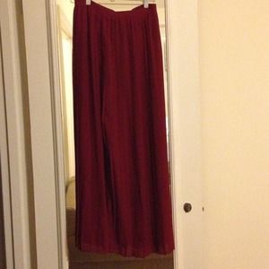 sparkle and fade deep red maxi skirt