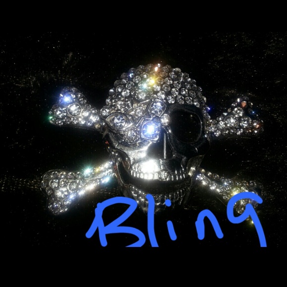 ✂💲Bling Rhinestone Skull Belt Buckle💥