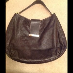 Brown Gucci guccissima handbag