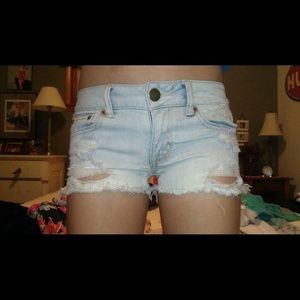 American eagle light wash stretch short shorts!
