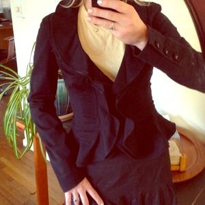 Armani Exchange Ruffle Blazer