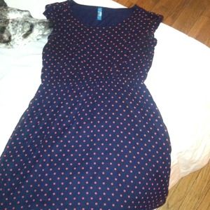 Dress with cinched waist