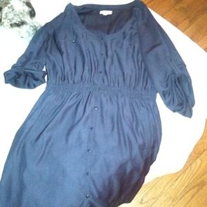 Dress with cinched waist