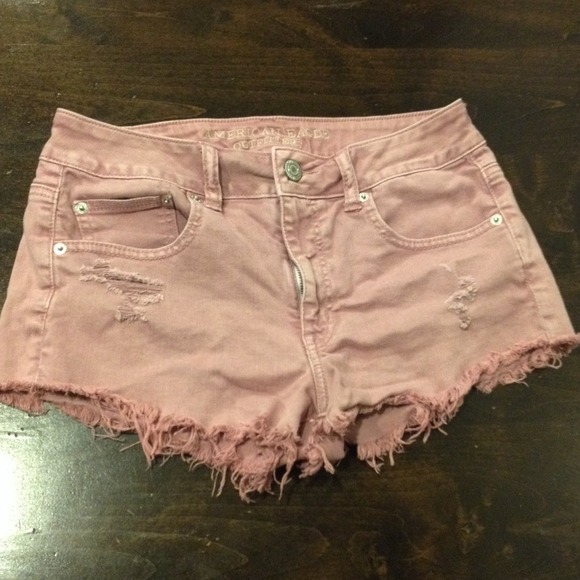AE High Rise Light Pink Shorts