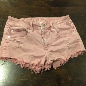AE High Rise Light Pink Shorts