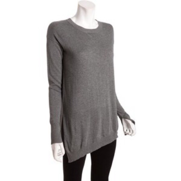 Bcbg asymmetrical lilac long sweater