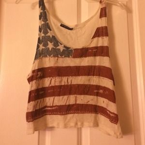 Brandy Melville American flag tank