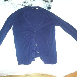 Navy blue, long sleeve light sweater