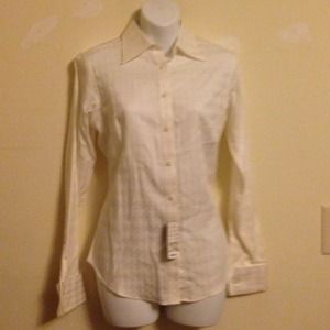 Brooks brothers off white long sleeve dress shirt.