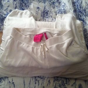 Pink sweats with bling rhinestones