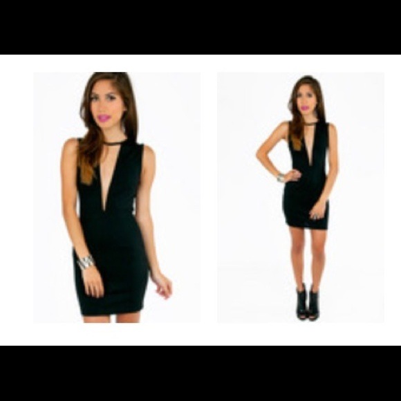 Deep V in Mesh Dress