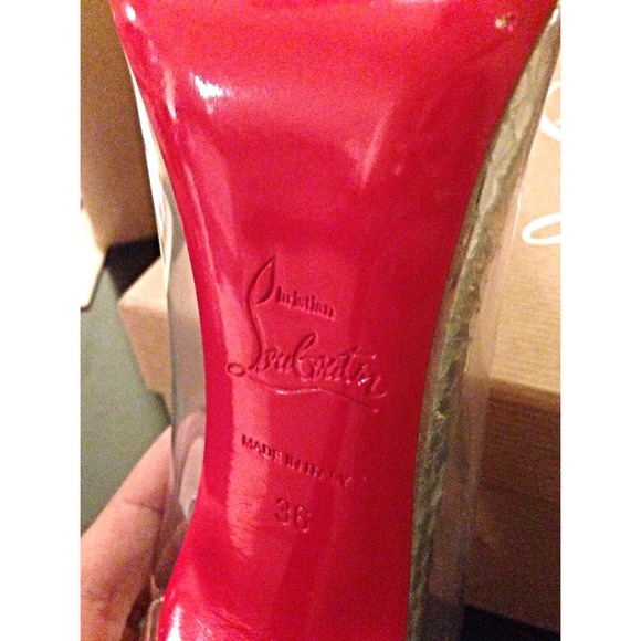 Christian Louboutin silver water snake heels - Picture 4 of 4