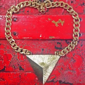 NEW Gold Triangle Necklace