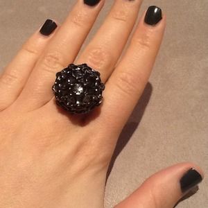 Gunmetal cocktail ring