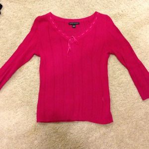 3/4 sleeve dark pink Banana Republic sweater