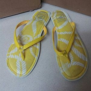 Sperry Yellow Flipflops