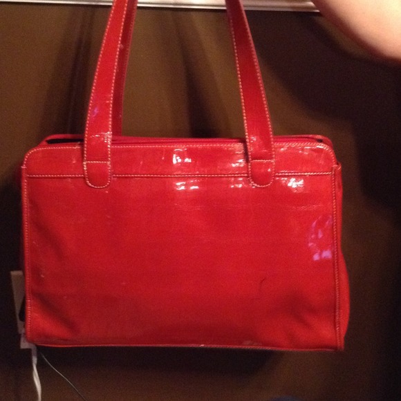 Red patent briefcase - Picture 2 of 2