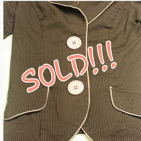 Brown w pink stripes blazer