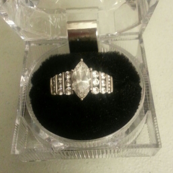 Gorgeous marquis diamonique ring