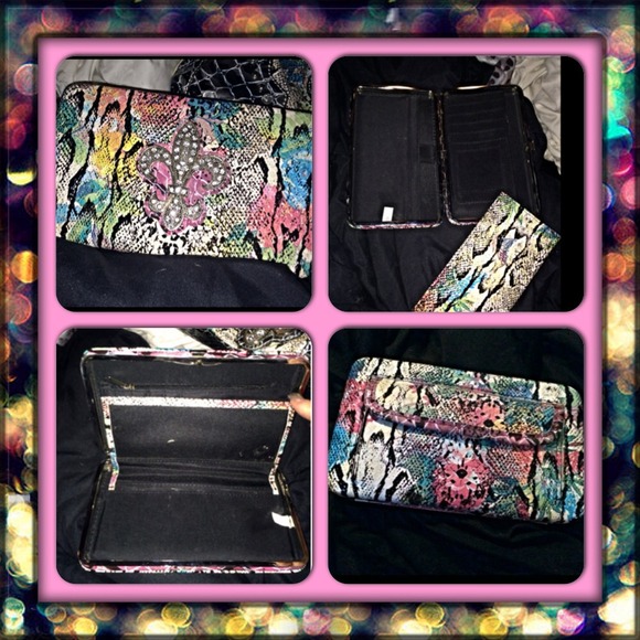 Multi-Colored Zebra Print Purse & Wallet - Picture 2 of 4