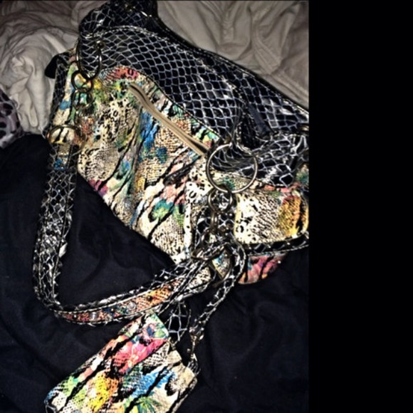 Multi-Colored Zebra Print Purse & Wallet - Picture 4 of 4