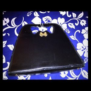 vintage scaasi purse ( black with gold bow)