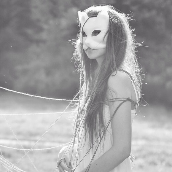 Matching Kitty & Foxy Venetian Masquerade Mask Set