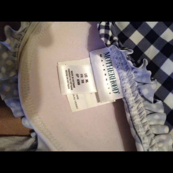 Maternity bathing suit . Navy blue/ white - Picture 3 of 3