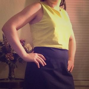 SOLD ON THREADFLIP Yellow & Blue Dress
