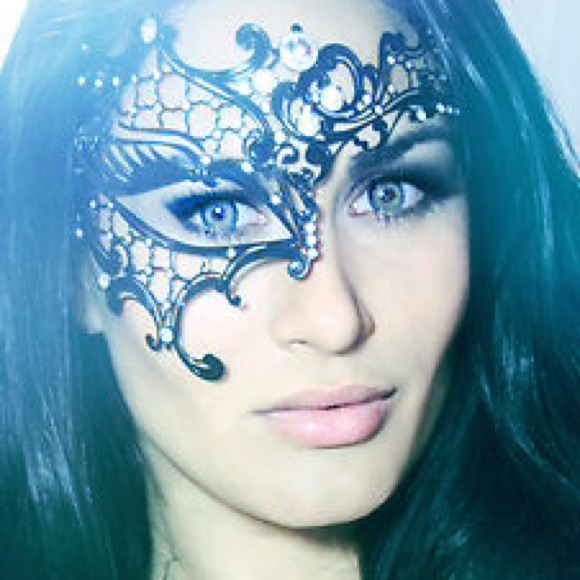 Masquerade Venetian Phantom Princess Mask-Black