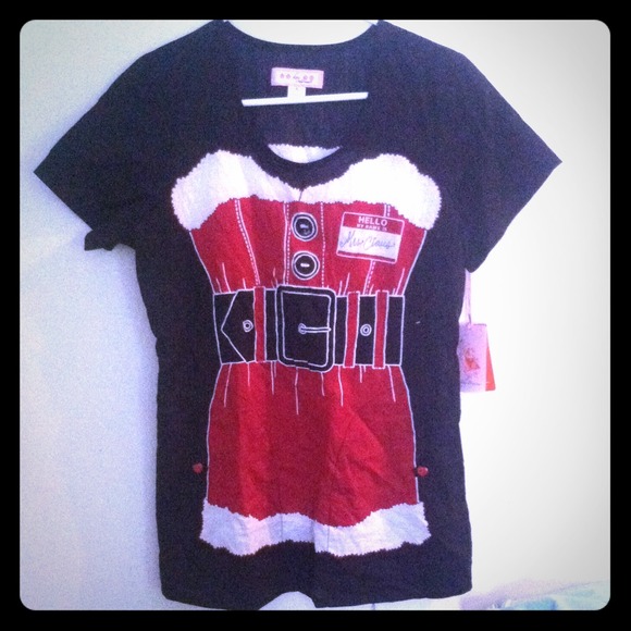 "Mrs. Claus" Xmas scrub top! $12 THROUGH PAYPAL