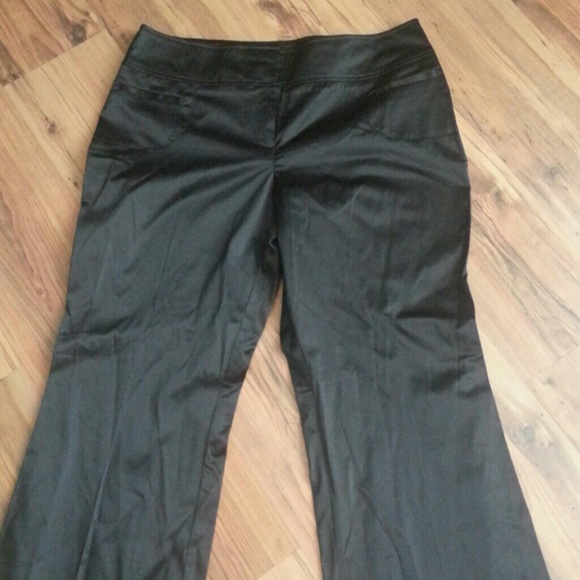Black satin finish slacks
