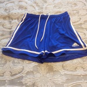 Adidas blue soccer shorts