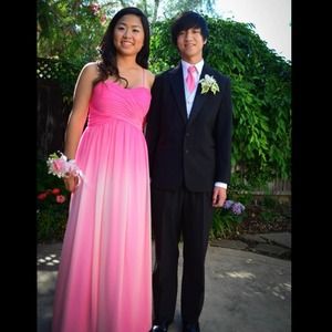 Pink Ombre Prom Dress