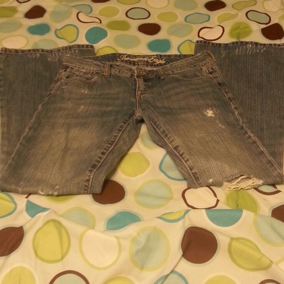 Distressed jeans