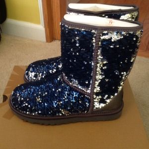 New Authentic Ugg Sequin Boots sz 7
