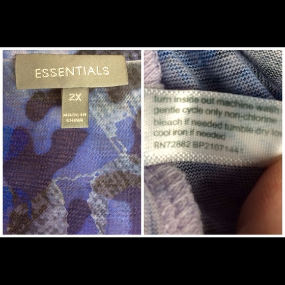 Top by ESSENTIALS.  Size 2X. Bought at Ross. - Picture 3 of 4