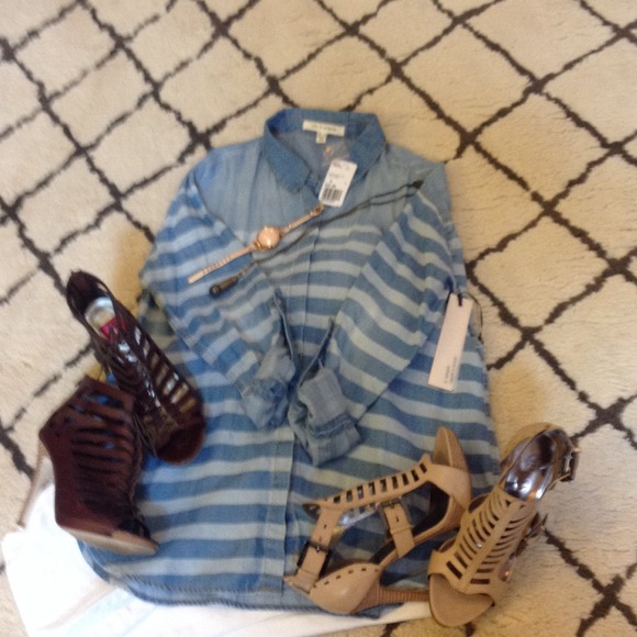 Denim stripped shirt