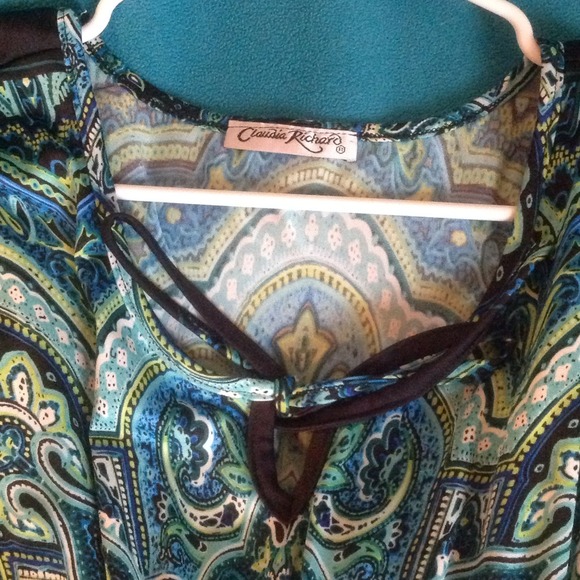 Beautiful blue printed blouse - Picture 4 of 4