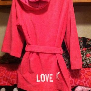vS love pink m/l robe