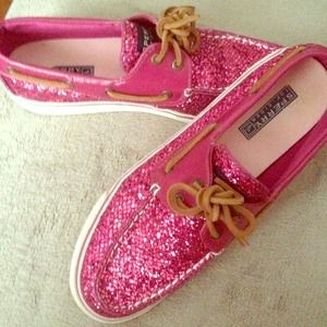 Pink Glittery Sperry Top-Sider