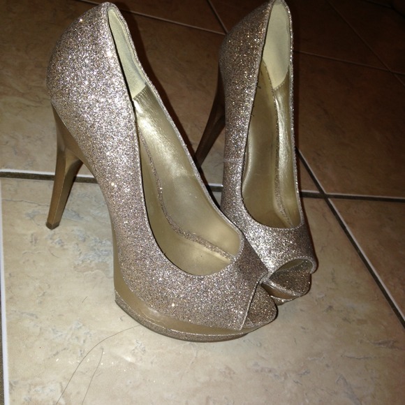 Gold High Heels