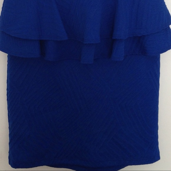 Blue peplum bodycon dress - Picture 2 of 3