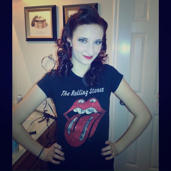 Vintage sparkly Rolling Stones tee - Picture 1 of 2