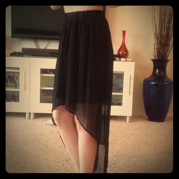 Black high low skirt - Picture 1 of 1