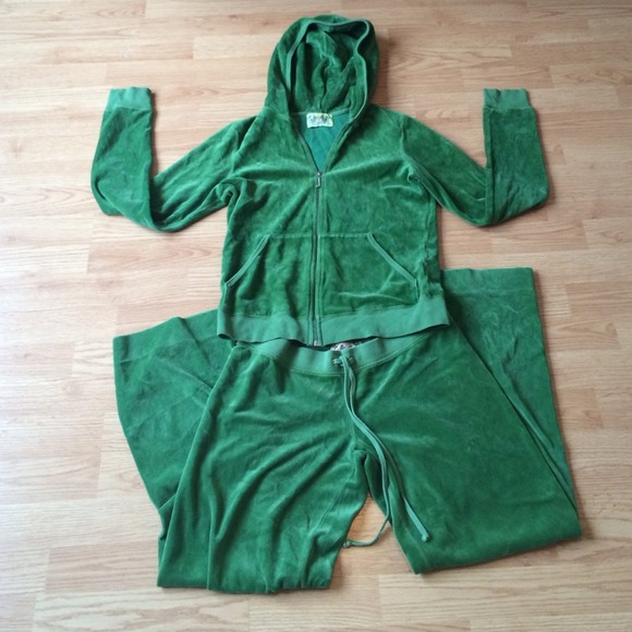 Authentic juicy couture forest green suit