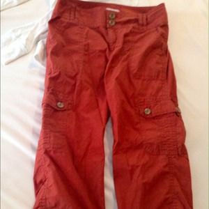 Coral cargo capris by CAbi