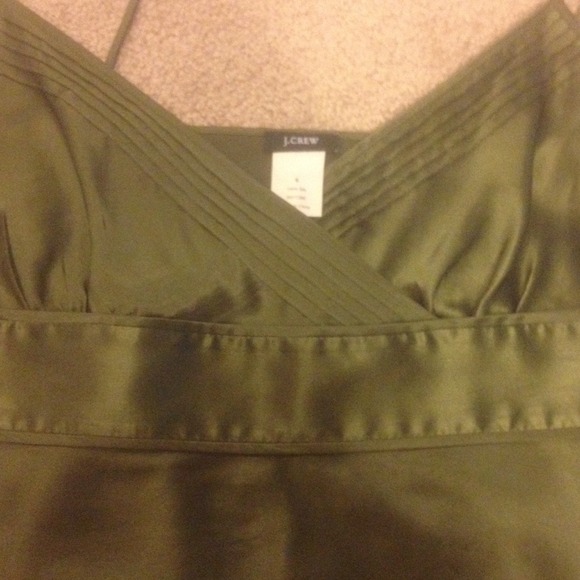 J.Crew's green silk camisole!