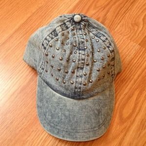 Brand New Denim Baseball cap w/ studs