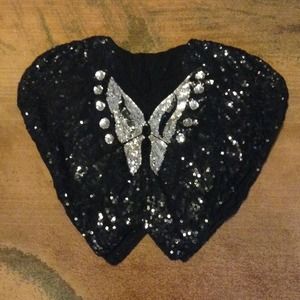 Offers? 80's Vintage Sequin Butterfly Top